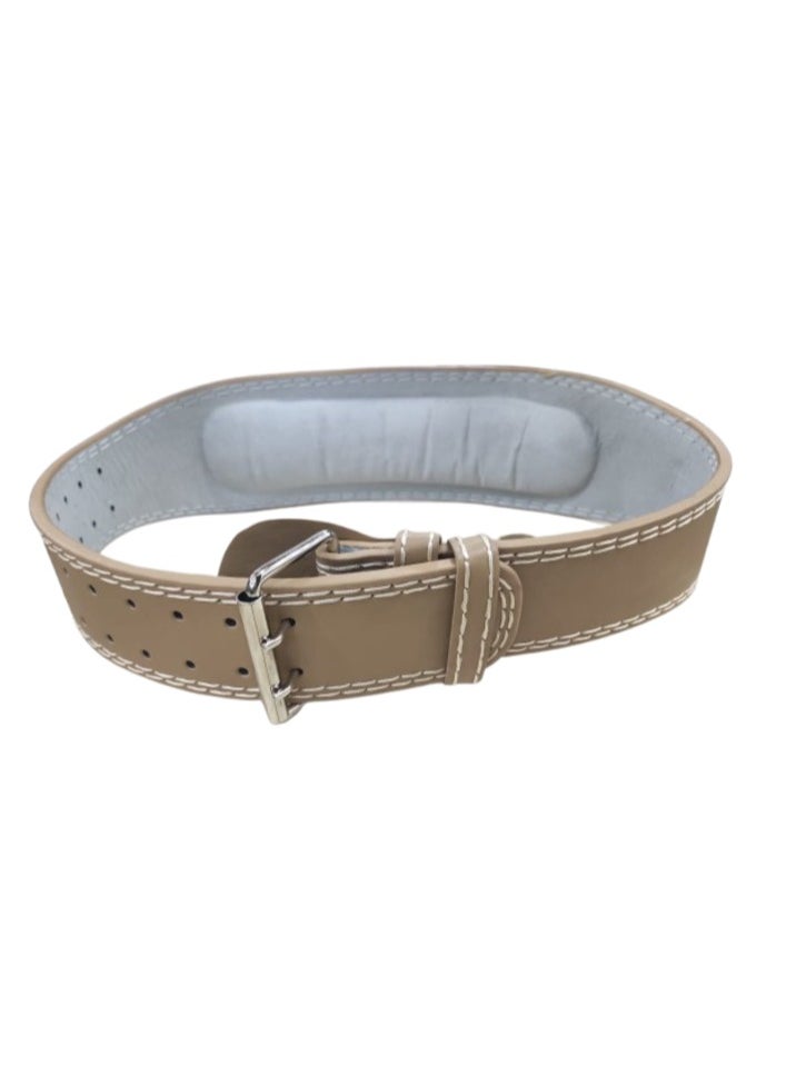 Elite Elite  premium leather weightlifting belt with lower back support for workouts, bodybuilding, functional training, weightlifting, and squats. Size 110  cm.  - Image 3