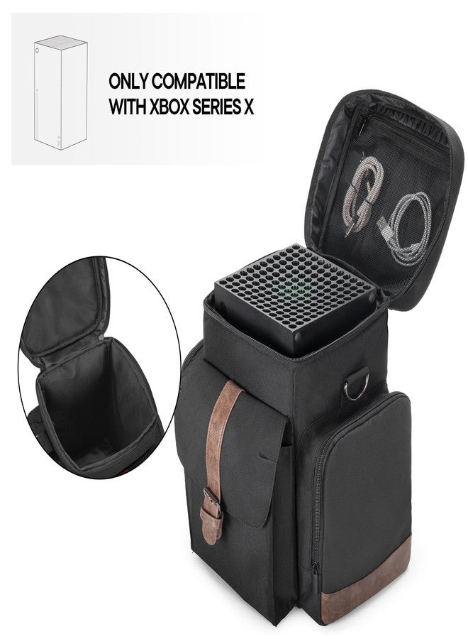LoDrid Game Console Carrying Case Compatible with Xbox Series X, Storage Travel Case with Multiple Pockets for Controllers, Cables, Portable Hard Disk, and Other Accessories, Bag Only (Patent Design) - Image 2