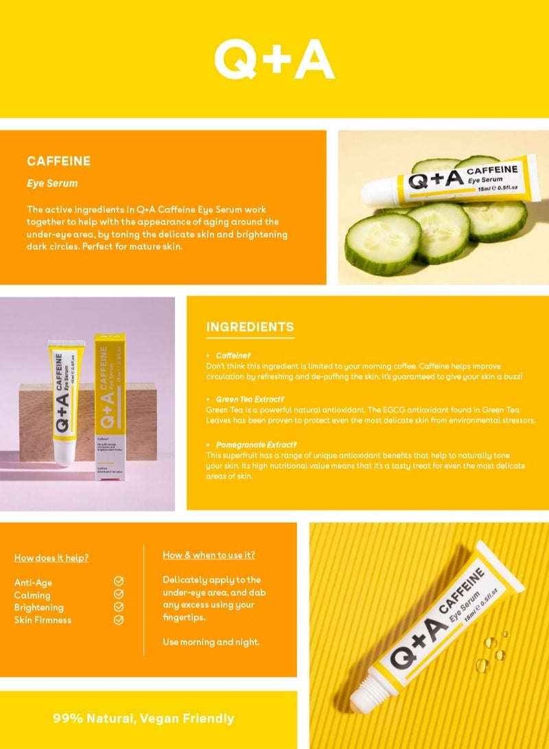 Q+A Caffeine Serum To Reduce Puffiness And Dark Circles Around The Eyes And Hide Wrinkles - 15 ml - Image 4