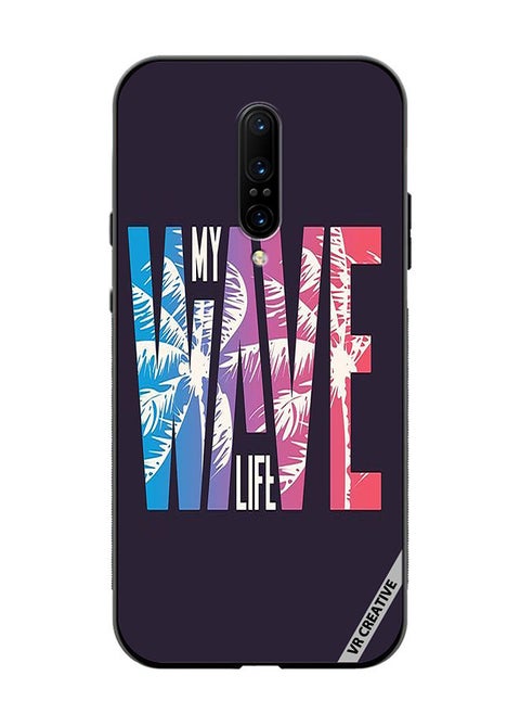 Protective Case Cover For OnePlus 7 Pro Wave Design Multicolour