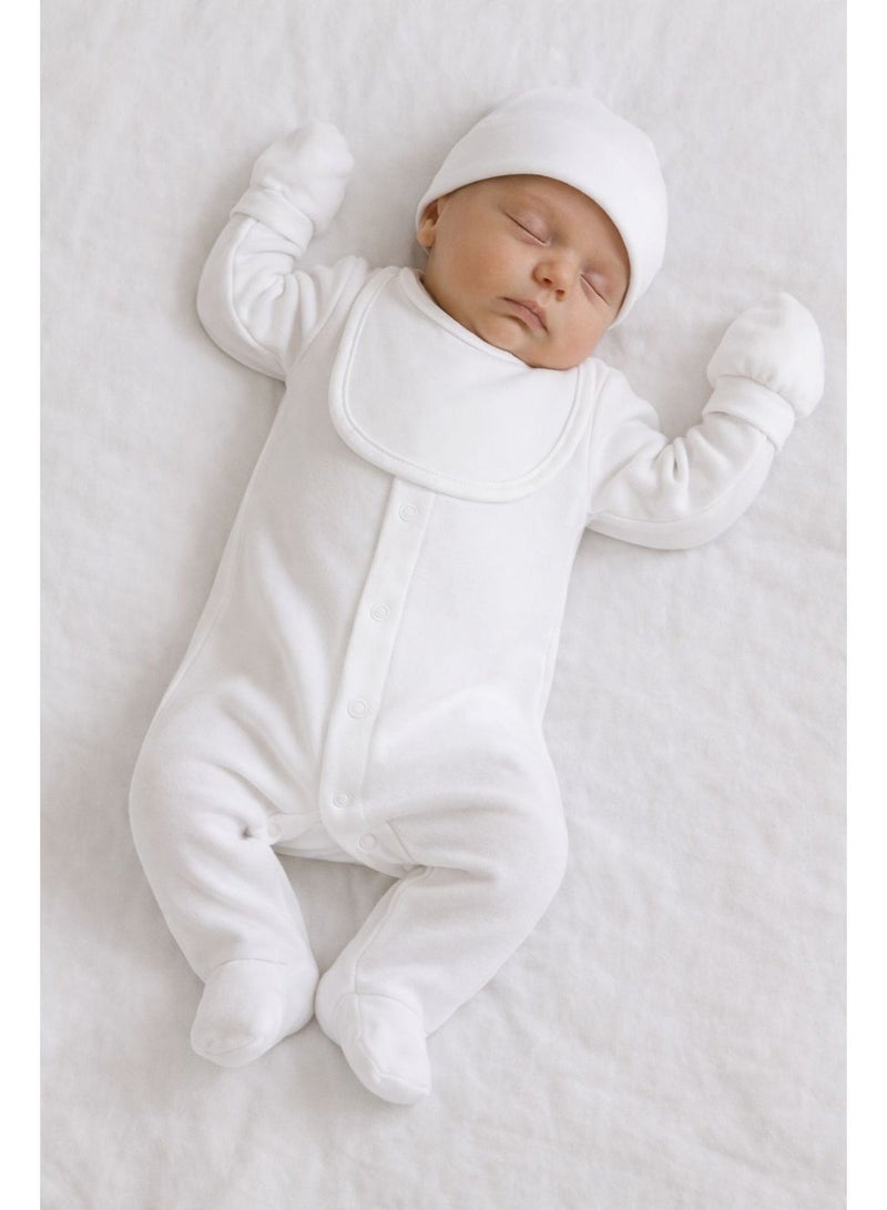 Cloud Fashion طقم بيبي حديثي الولادة 4 قطع قطن – ملابس أطفال ناعمة مريحة للاستخدام اليومي - Image 2
