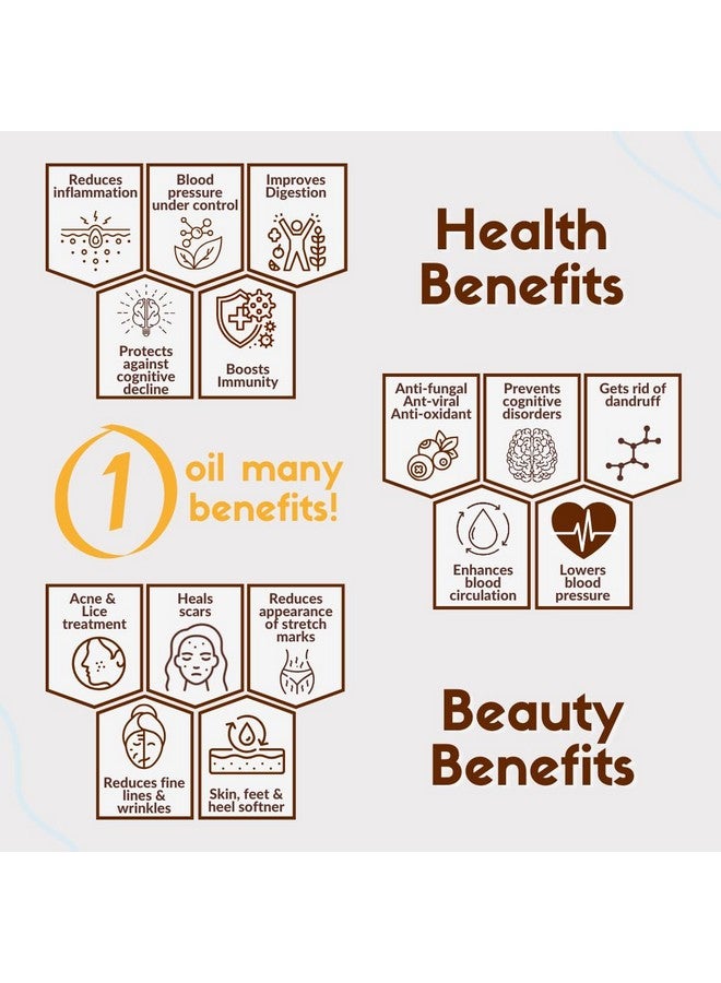COCO CRUSH Combo of Virgin Coconut Oil, 200ML and Sesame Oil, 500ML | Cold-Pressed & Natural | For Body & Face Massage | Deeply Nourishes Skin | Stimulates Hair Growth (700ML) - Image 4