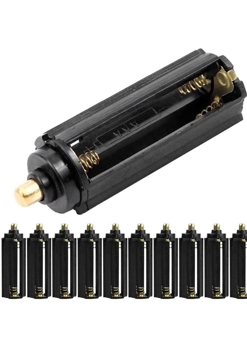 Excefore 20 PCS Black Cylindrical Battery Holder, Plastic 3 x AAA Battery Storage Case, 3 x 1.5V AAA Batteries to 18650 Battery, Suitable for 3 x 1.5V AAA Batteries Flashlight Torch  - Image 1
