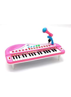 EASY FUTURE Kid's 37-Key Electronic Toy Keyboard Piano with Microphone Pink  - Image 1