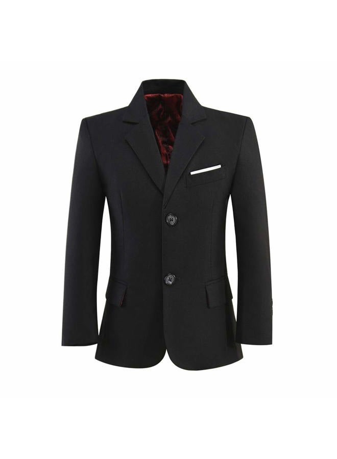 Visaccy Boys Formal Blazer School Jacket, Black, 14 Years - Image 1