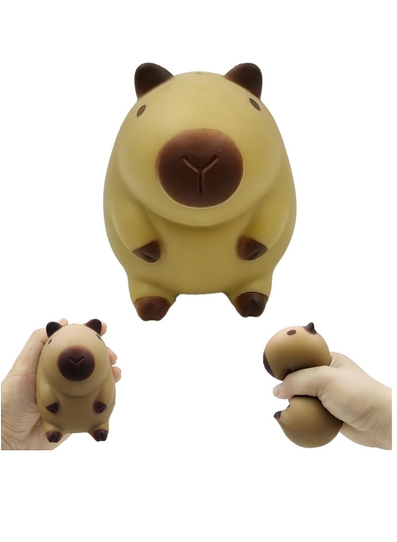 Zikra Funny Capybara Stress Ball, 2 Pcs Capybara Squishy Balls, Stress Relief Squeeze Ball for Children and Adults,Stretchy Capybara Fidget Toys ADHD Autism,Sensory Capybara Toy Gift for Birthday - Image 1