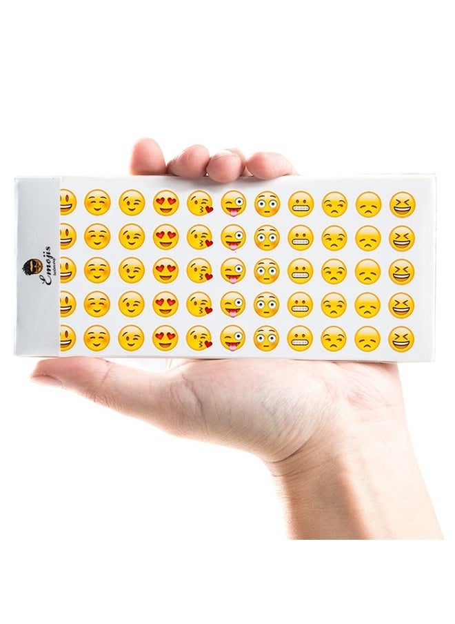 yongsheng 12-Sheet Emoji Sticker，Assorted Emoticon Stickers for Kids, Emoticon Sticker Set for Teacher Classroom Rewards, Art Supplies  - Image 2