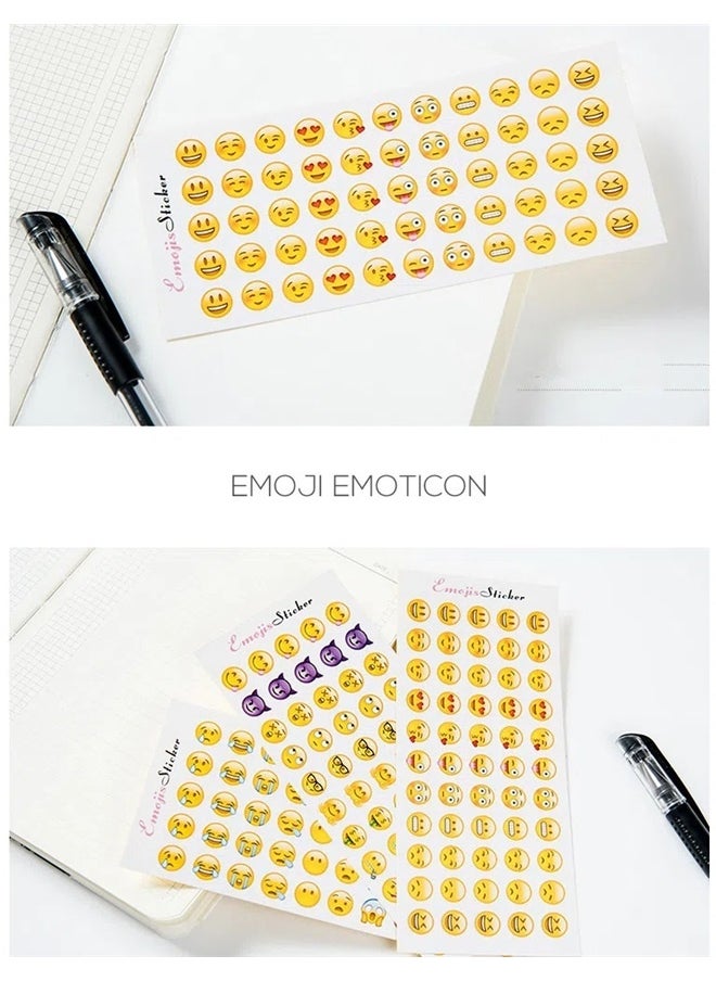 yongsheng 12-Sheet Emoji Sticker，Assorted Emoticon Stickers for Kids, Emoticon Sticker Set for Teacher Classroom Rewards, Art Supplies  - Image 5