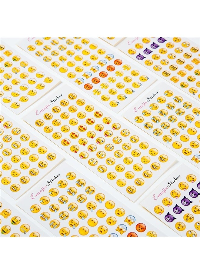 yongsheng 12-Sheet Emoji Sticker，Assorted Emoticon Stickers for Kids, Emoticon Sticker Set for Teacher Classroom Rewards, Art Supplies  - Image 4