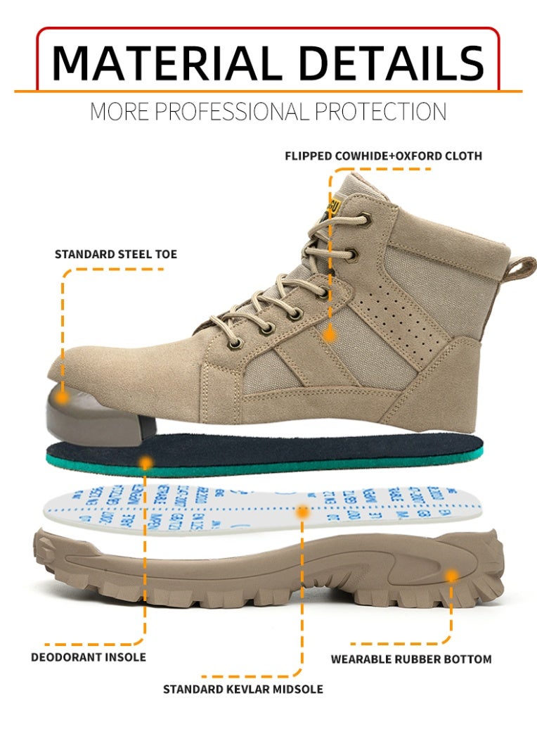 Steel Toe Shoes for Men Lightweight Safety Shoes Comfortable Puncture Proof Slip On Indestructible Work Shoes and Fashion Sneakers. - Image 3