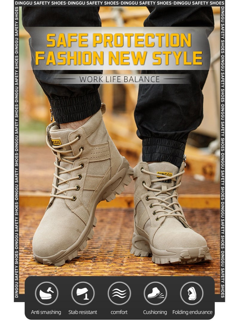 Steel Toe Shoes for Men Lightweight Safety Shoes Comfortable Puncture Proof Slip On Indestructible Work Shoes and Fashion Sneakers. - Image 2