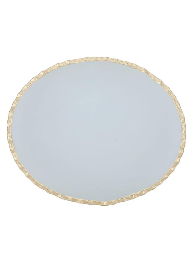 السيف  طبق حلوى زجاجي 27 × 22 × 35 سم بحافة ذهبية شفافة - Image 2