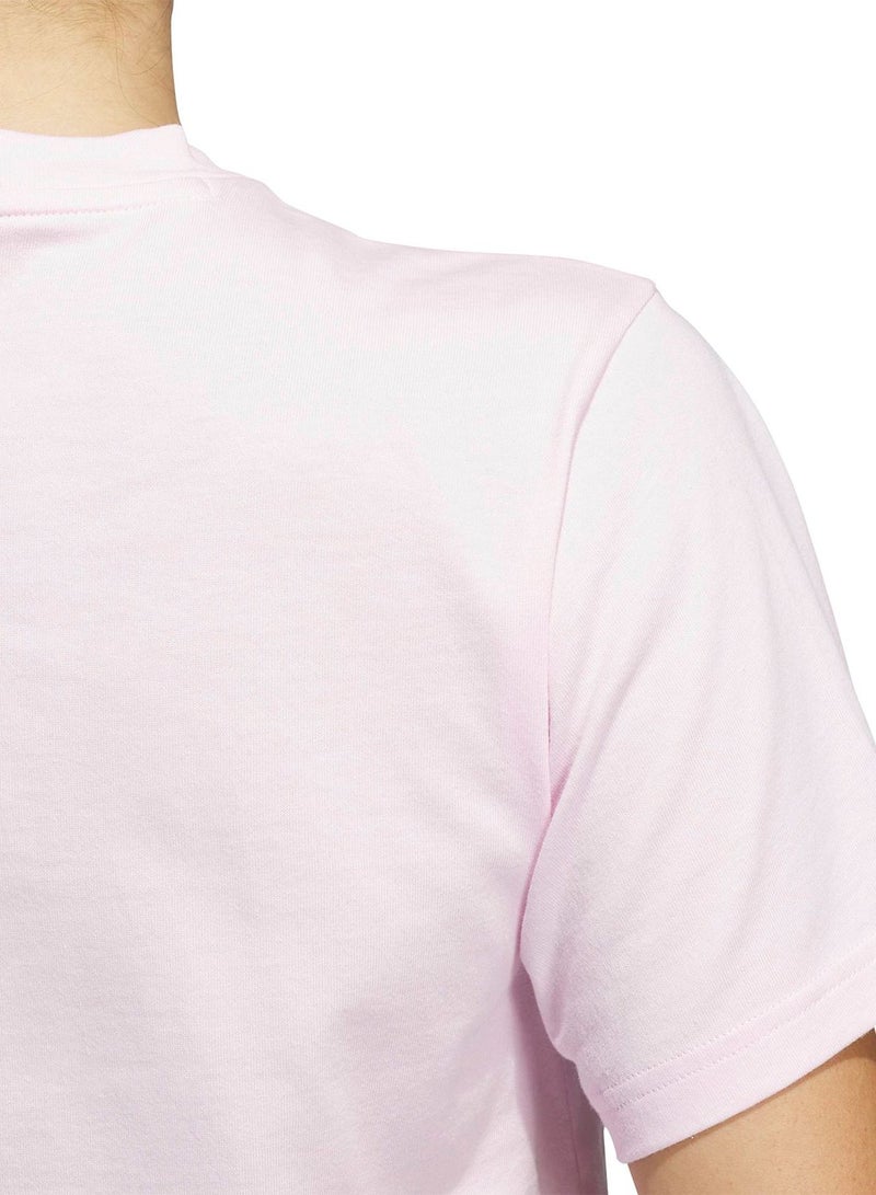 Adidas Textured Gingham Big Logo Graphic T-Shirt - Image 4