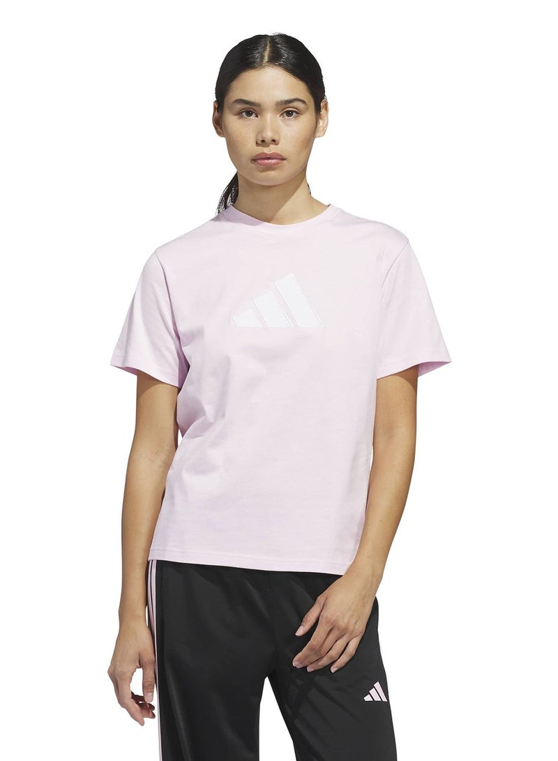 Adidas Textured Gingham Big Logo Graphic T-Shirt - Image 1