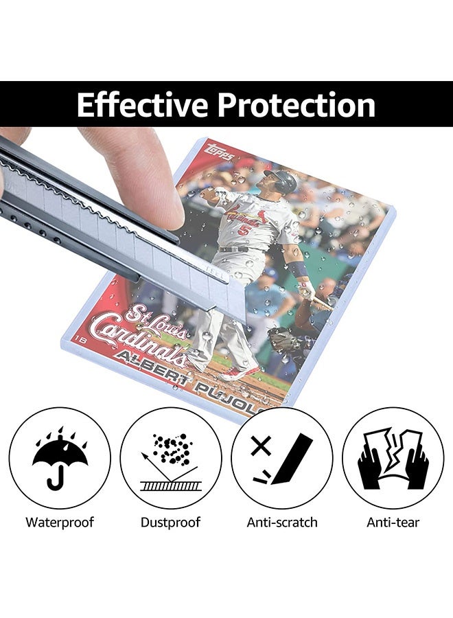 Peachjoy Hard Plastic Card Sleeves Top Loaders for Trading and Sports Cards, Protective Holder for Cards Smaller Than 9.8 x 7.5cm, 100pcs  - Image 2