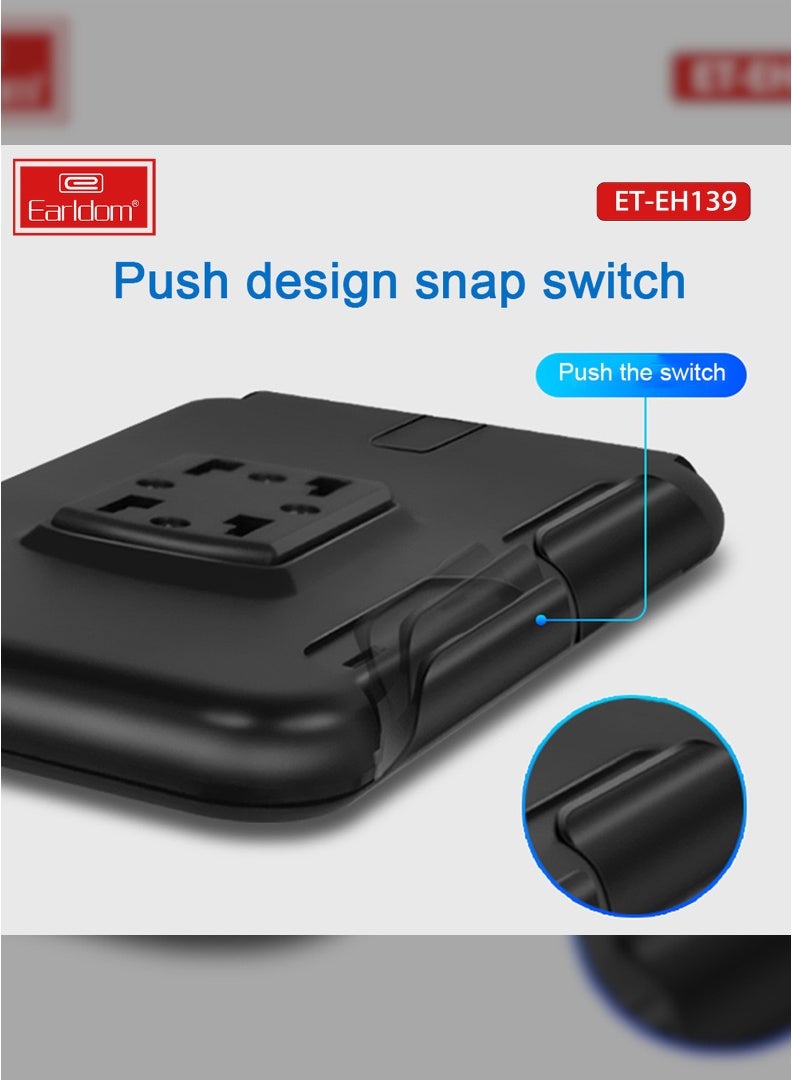 أيرلدوم دراجة نارية حامل هاتف المحمول-قوس مقاوم للماء للهواتف 4.7 إلى 6.8 بوصة ، 360-دوران ، مكافحة صدمة جبل - Image 4