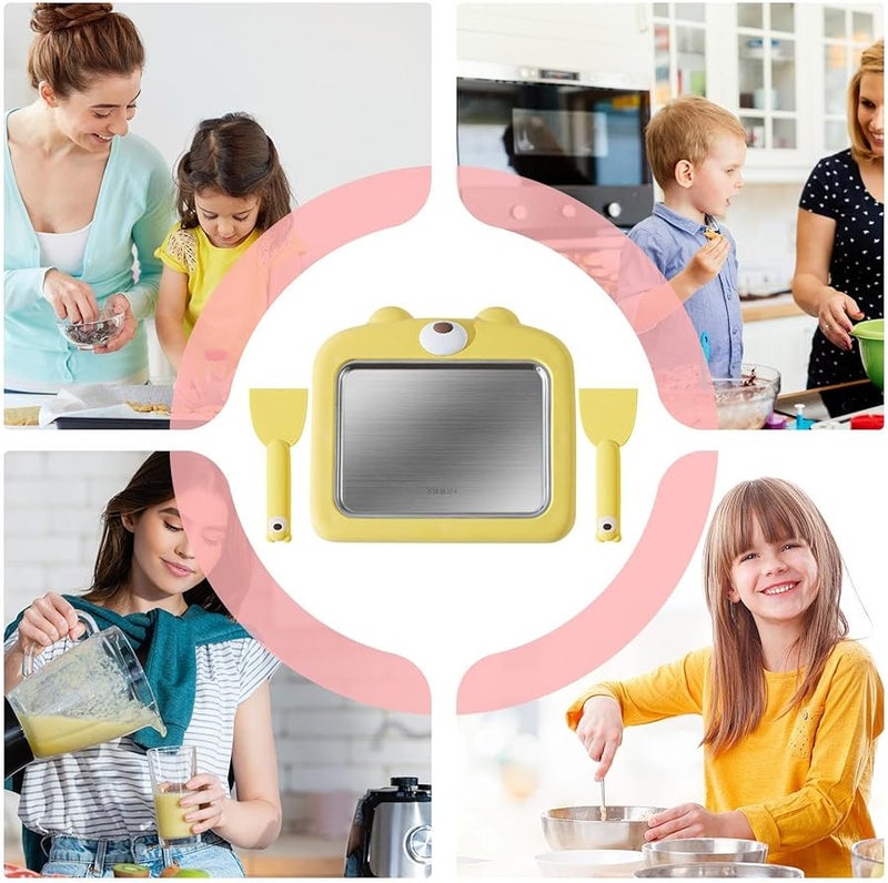 Non Electric Fried Yogurt Maker Ice Cream Tray with Spatulas for Family Activities - Image 5