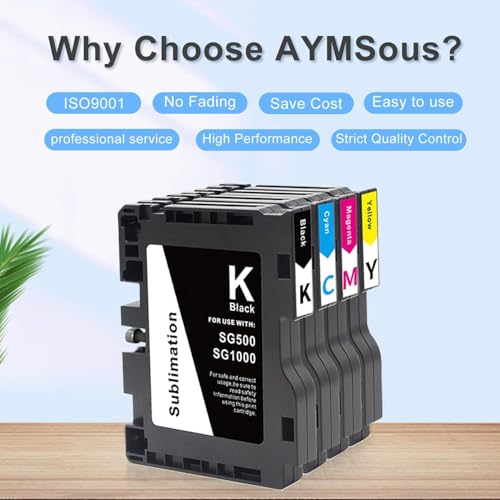 AYMSous New SG500 SG1000 Latest Upgraded Chip Sublimation Ink Cartridge Compatible for Virtuoso SG500 SG1000 Printer - Image 4