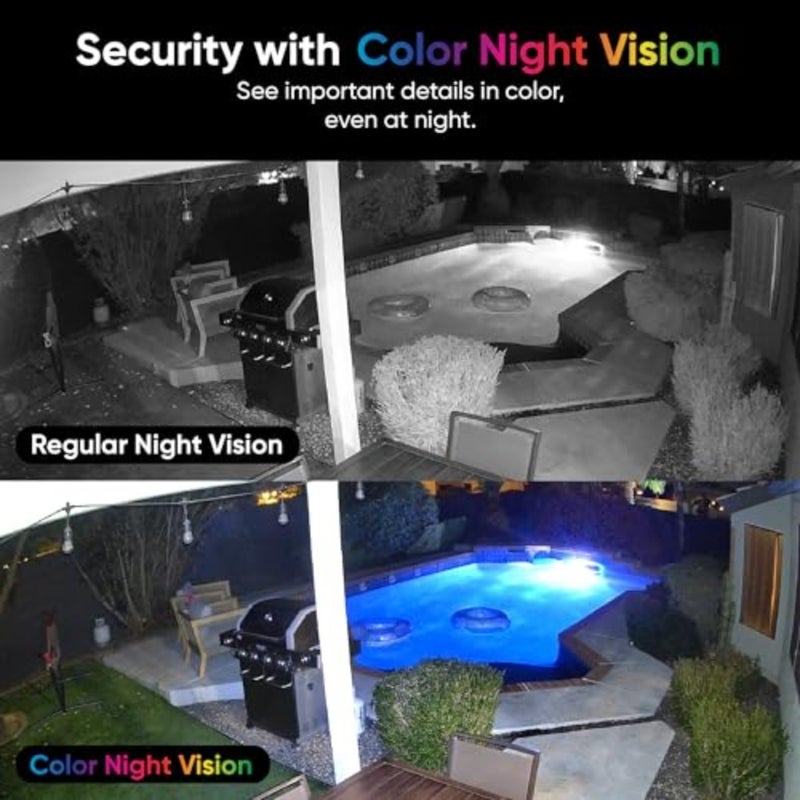 Cam v4, 2K HD Wi-Fi Smart Home Security Camera, Indoor/Outdoor, Pet/Baby Monitor, Motion Activated Spotlight/Siren, Enhanced Color Night Vision, 2-Way Audio, Local/Cloud Storage, Wired, White - Image 4