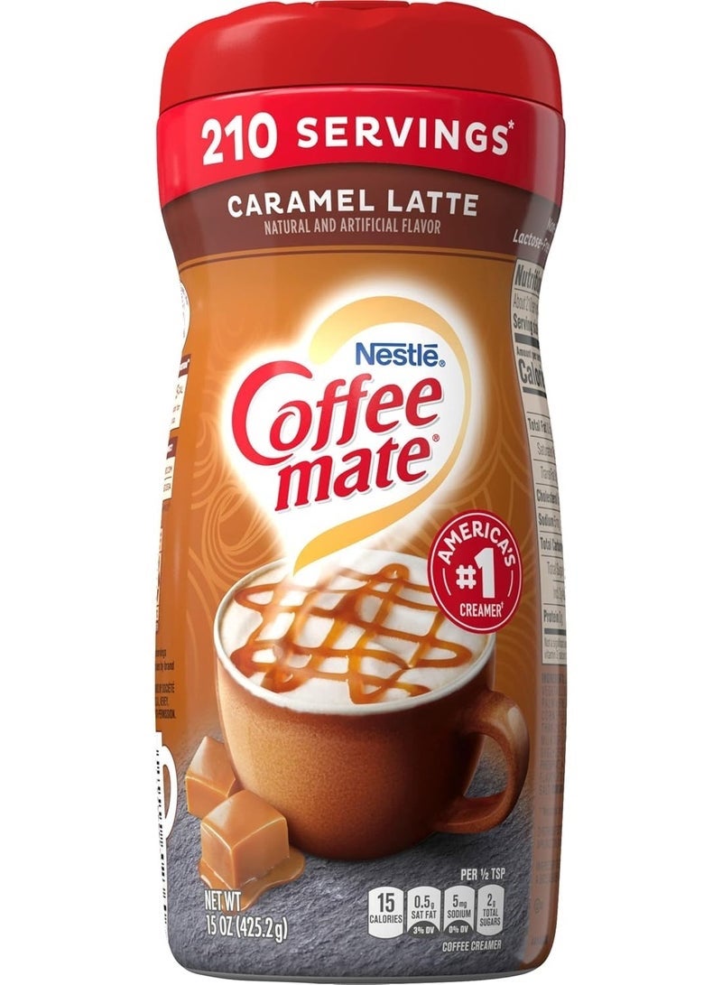 Nestle Coffee mate CARAMEL LATTE CREAMER 210 SERVINGS* 425.2g (US Import) - Image 1