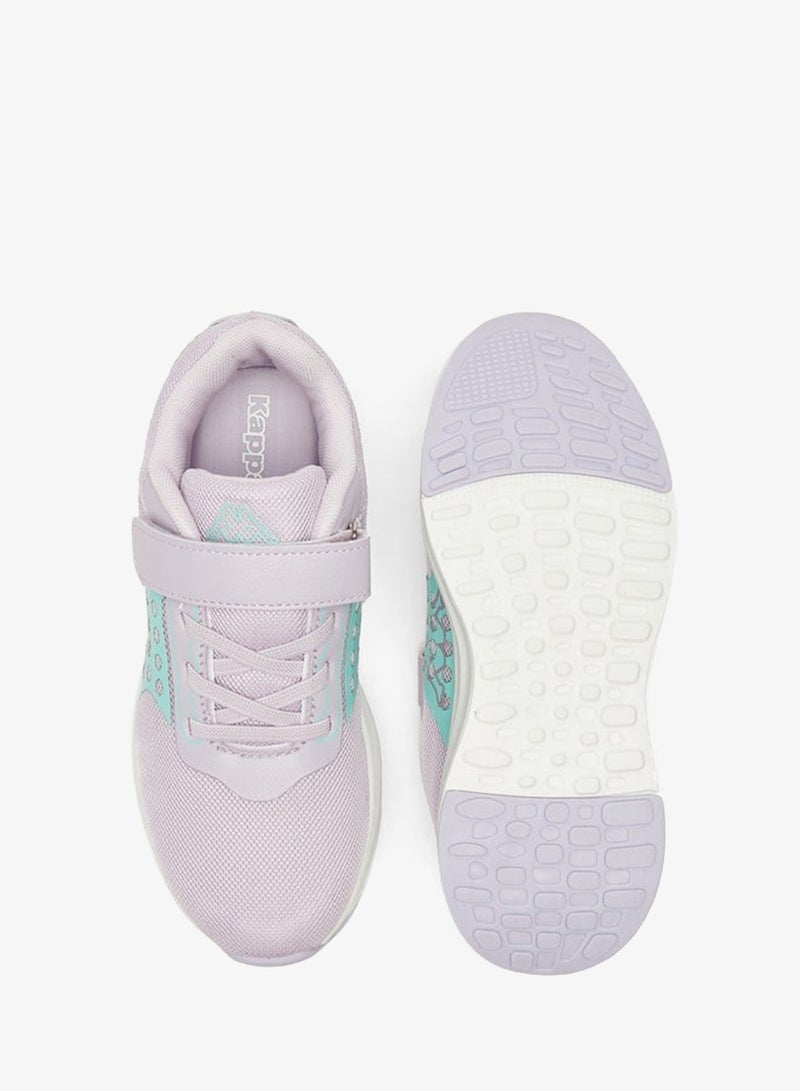 Kappa Girls' Colourblock Sports Shoes with Hook and Loop Closure - Image 4