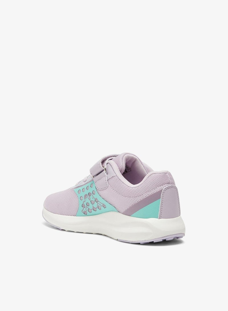 Kappa Girls' Colourblock Sports Shoes with Hook and Loop Closure - Image 2