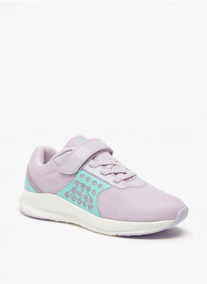 Kappa Girls' Colourblock Sports Shoes with Hook and Loop Closure  - Image 1