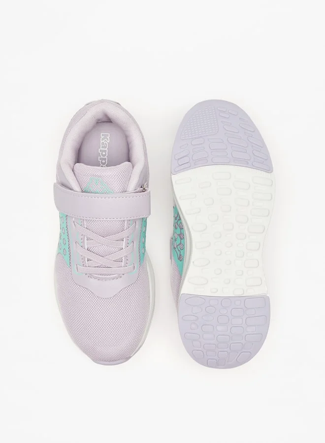 Kappa Girls' Colourblock Sports Shoes with Hook and Loop Closure