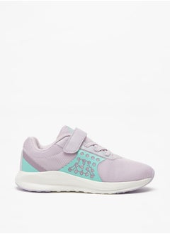 Kappa Girls' Colourblock Sports Shoes with Hook and Loop Closure  - Image 3