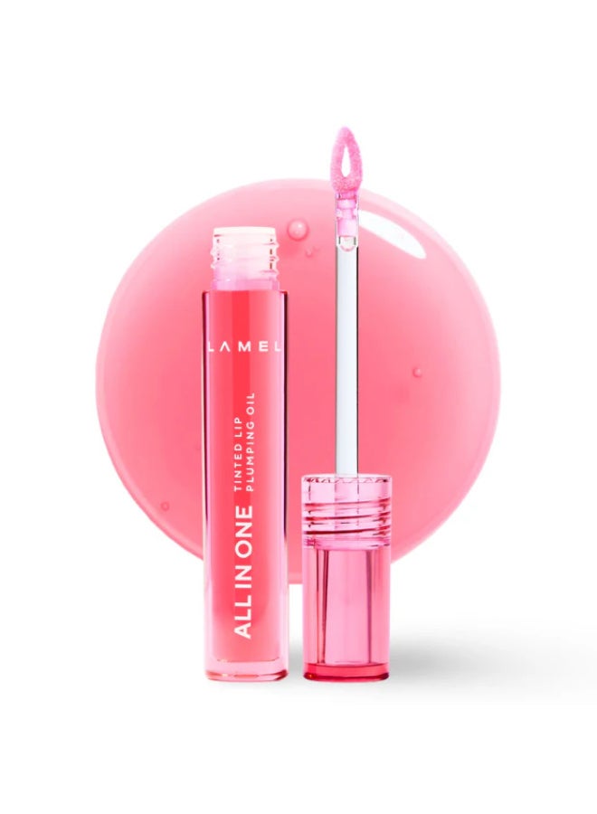لاميل All in One Lip Tinted Plumping Oil №401 Peachy - Image 1