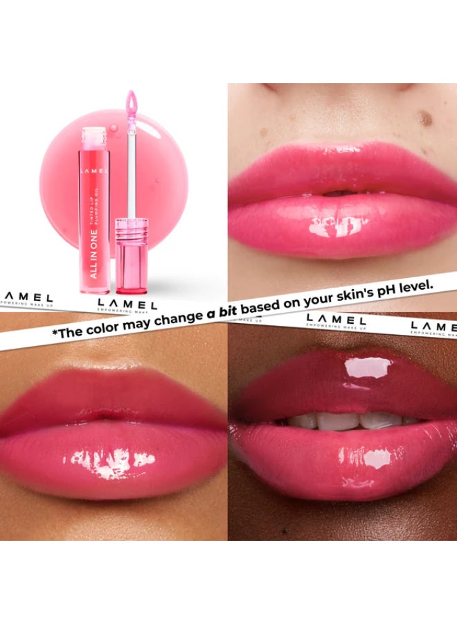 لاميل All in One Lip Tinted Plumping Oil №401 Peachy - Image 3
