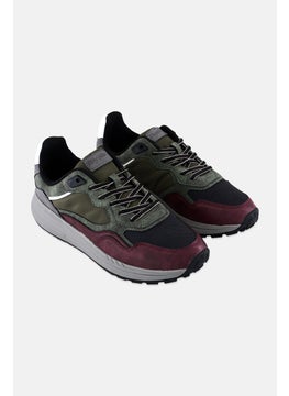 Algspar Men Lace Up Casual Sneakers, Olive  - Image 1