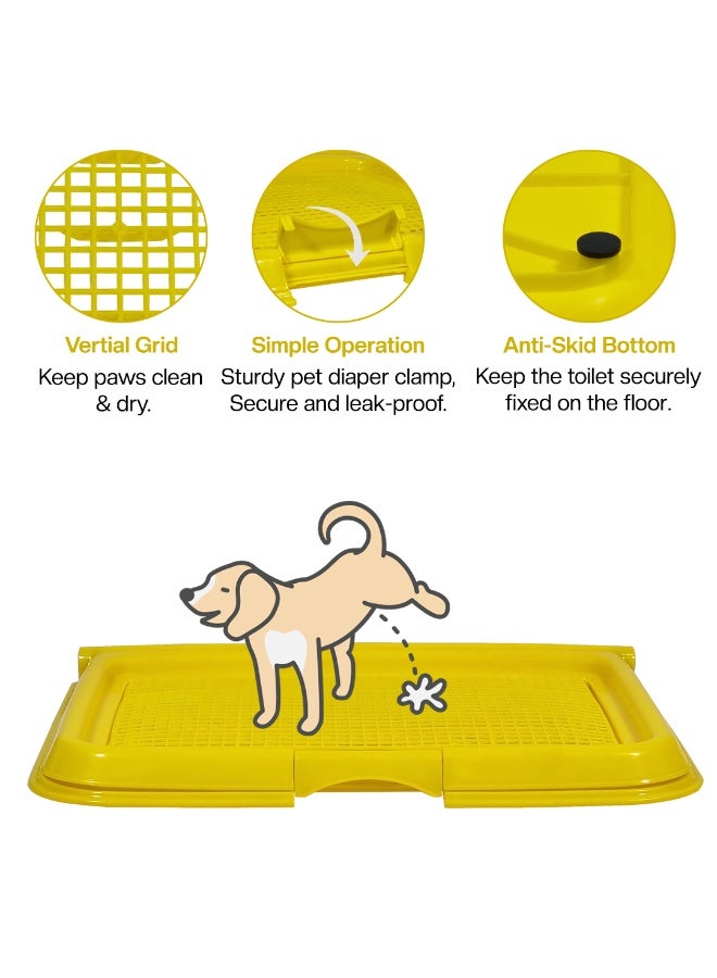 NNC PETS Dog potty tray with Leak-proof design, Grid design, and Anti-slip bottom, Durable plastic pet pee pad holder for Puppies and Small dogs, Suitable for Indoor/Outdoor, Easy to clean, 49 cm - Image 3