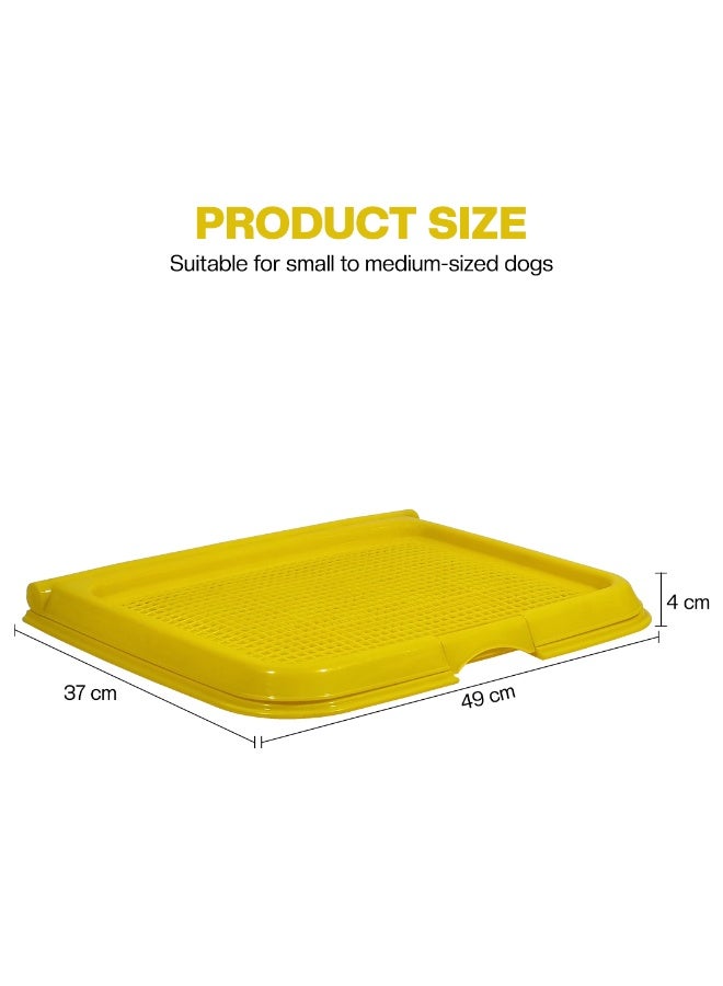 NNC PETS Dog potty tray with Leak-proof design, Grid design, and Anti-slip bottom, Durable plastic pet pee pad holder for Puppies and Small dogs, Suitable for Indoor/Outdoor, Easy to clean, 49 cm - Image 2