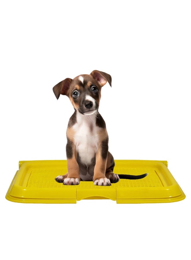 NNC PETS Dog potty tray with Leak-proof design, Grid design, and Anti-slip bottom, Durable plastic pet pee pad holder for Puppies and Small dogs, Suitable for Indoor/Outdoor, Easy to clean, 49 cm - Image 1