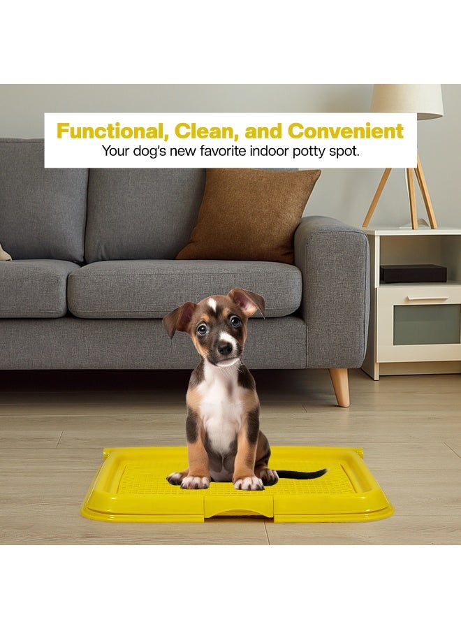 NNC PETS Dog potty tray with Leak-proof design, Grid design, and Anti-slip bottom, Durable plastic pet pee pad holder for Puppies and Small dogs, Suitable for Indoor/Outdoor, Easy to clean, 49 cm - Image 5