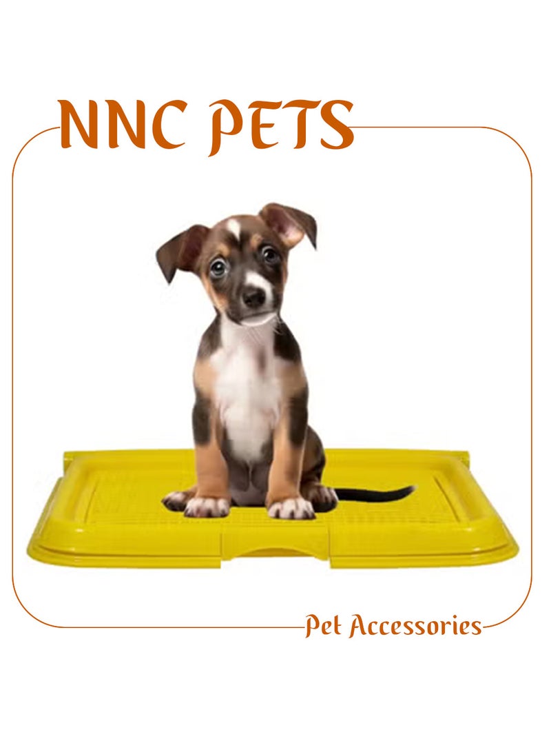 NNC PETS Dog potty tray with Leak-proof design, Grid design, and Anti-slip bottom, Durable plastic pet pee pad holder for Puppies and Small dogs, Suitable for Indoor/Outdoor, Easy to clean, 49 cm - Image 1