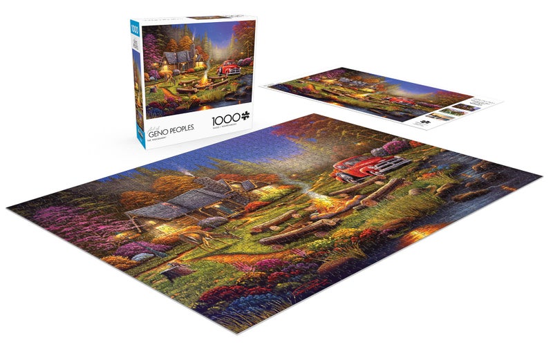 Buffalo Games - 1000 Piece Jigsaw Puzzle - Cabin in The Woods - Fall Evening Challenging Puzzles for Adults and Families - Image 4