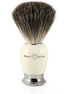 Edwin Jagger Dwin Jagger Simulated Ivory And Nickel Shaving Set With Gillette Mach 3 Razor And Pure Badger Shaving Brush And Stand  - Image 4