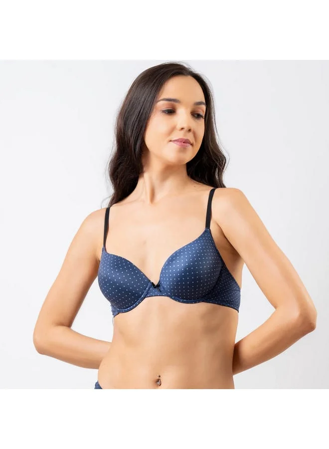 Aadaraya Set of 2 - Aadaraya Assorted Plunge Bra with Hook and Eye Closure