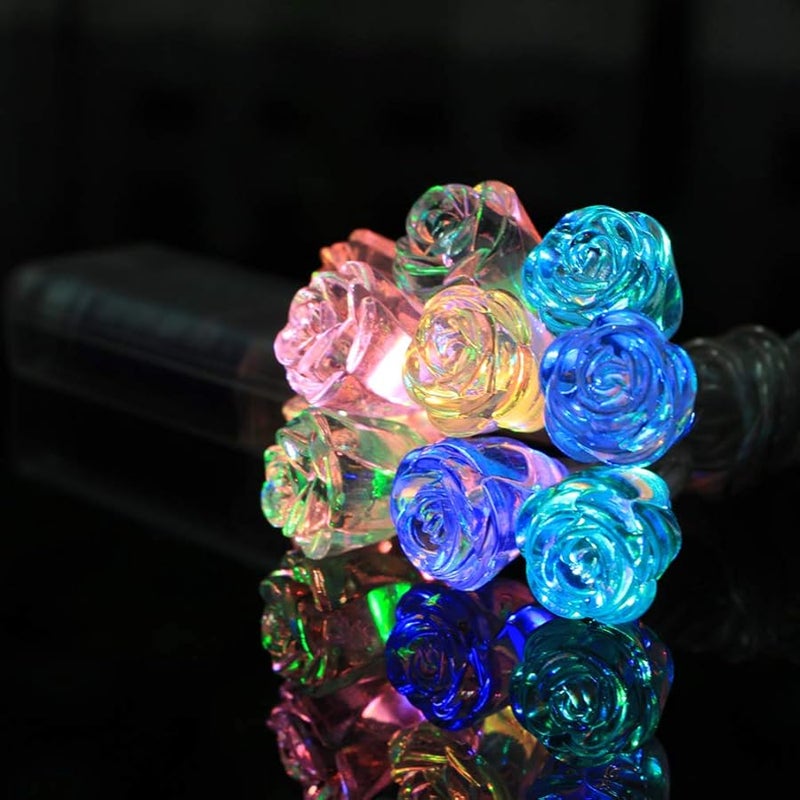 ضوء وردة LED متعدد الألوان خيط ضوء رومانسي ديكور عيد الحب استهلاك منخفض لغرفة النوم المناسبات - Image 3