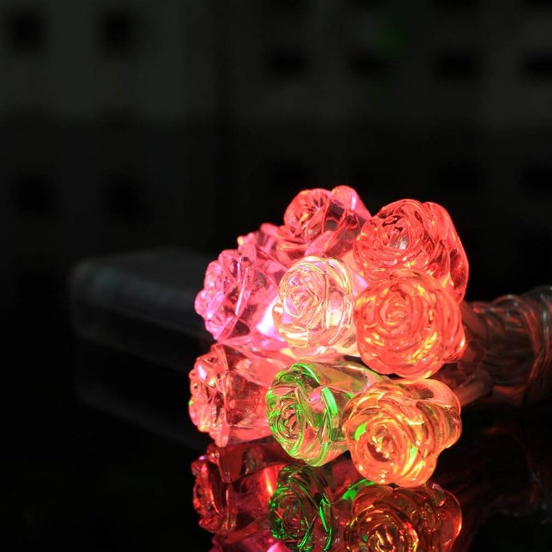 ضوء وردة LED متعدد الألوان خيط ضوء رومانسي ديكور عيد الحب استهلاك منخفض لغرفة النوم المناسبات - Image 1