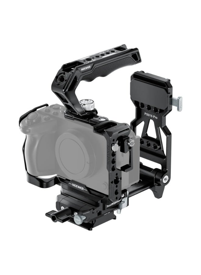 Neewer Camera Cage Rig for Sony FX3/FX30, Formfitting Video Cage with Multiple Mounting Points, HDMI Cable Clamp, NATO Rail, Cold Shoe & 1/4" 3/8" Threads, Arca Quick Release Base, Compatible with DJI RS4/RS3/RS2 Gimbals | Professional Camera Protection Frame - Image 1