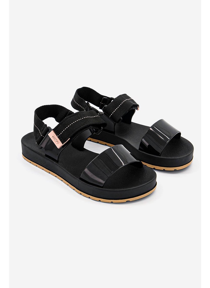 Zaxy Women Zaxy Way Papete Sandals, Black and Brown  - Image 1
