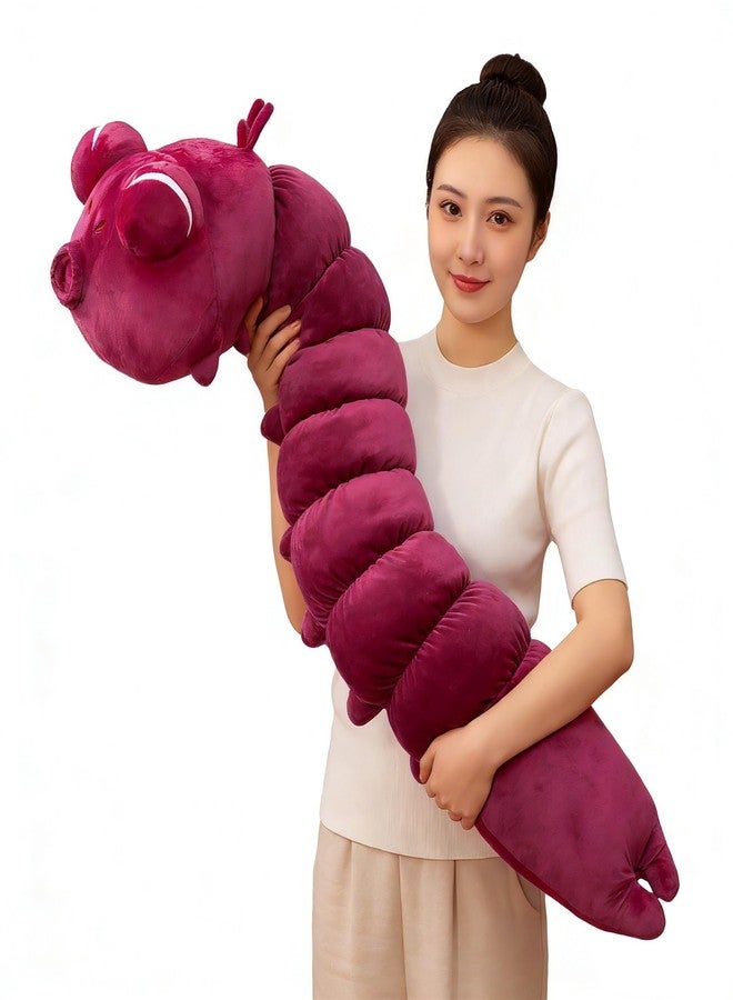 VNYIGDJS Toji Worm Plush, 120cm/47in Large Stuffed Animal Body Pillow, Burgundy Red, Soft Anime Plush Toy - Image 1