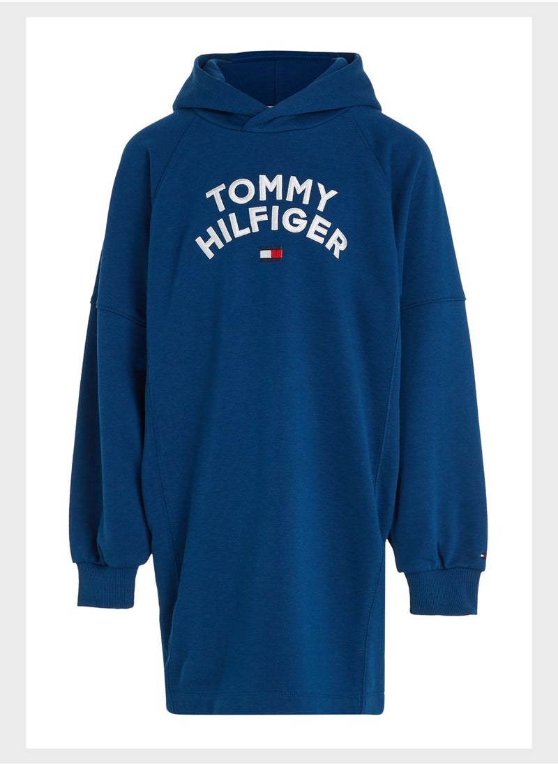 TOMMY HILFIGER - Youth Logo Hoodie Dress - Image 1