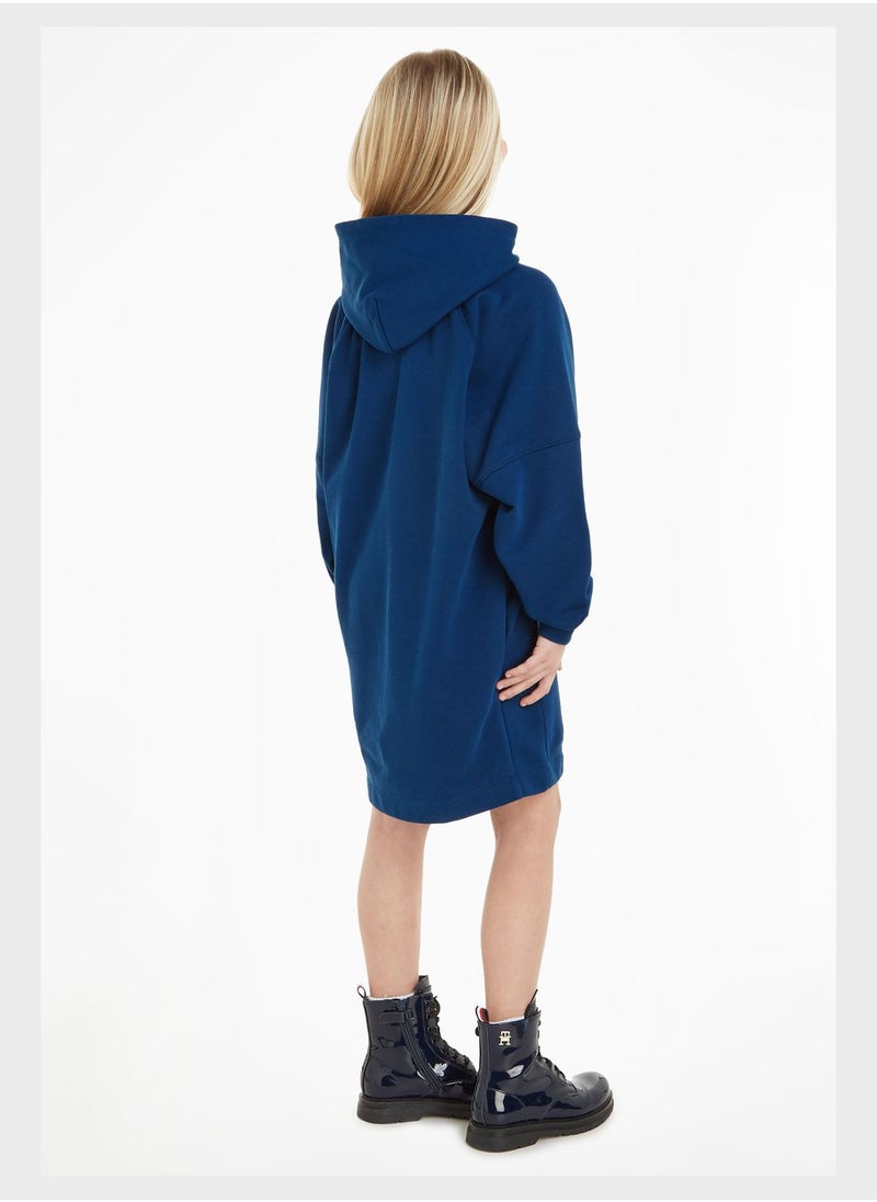 TOMMY HILFIGER - Youth Logo Hoodie Dress - Image 1