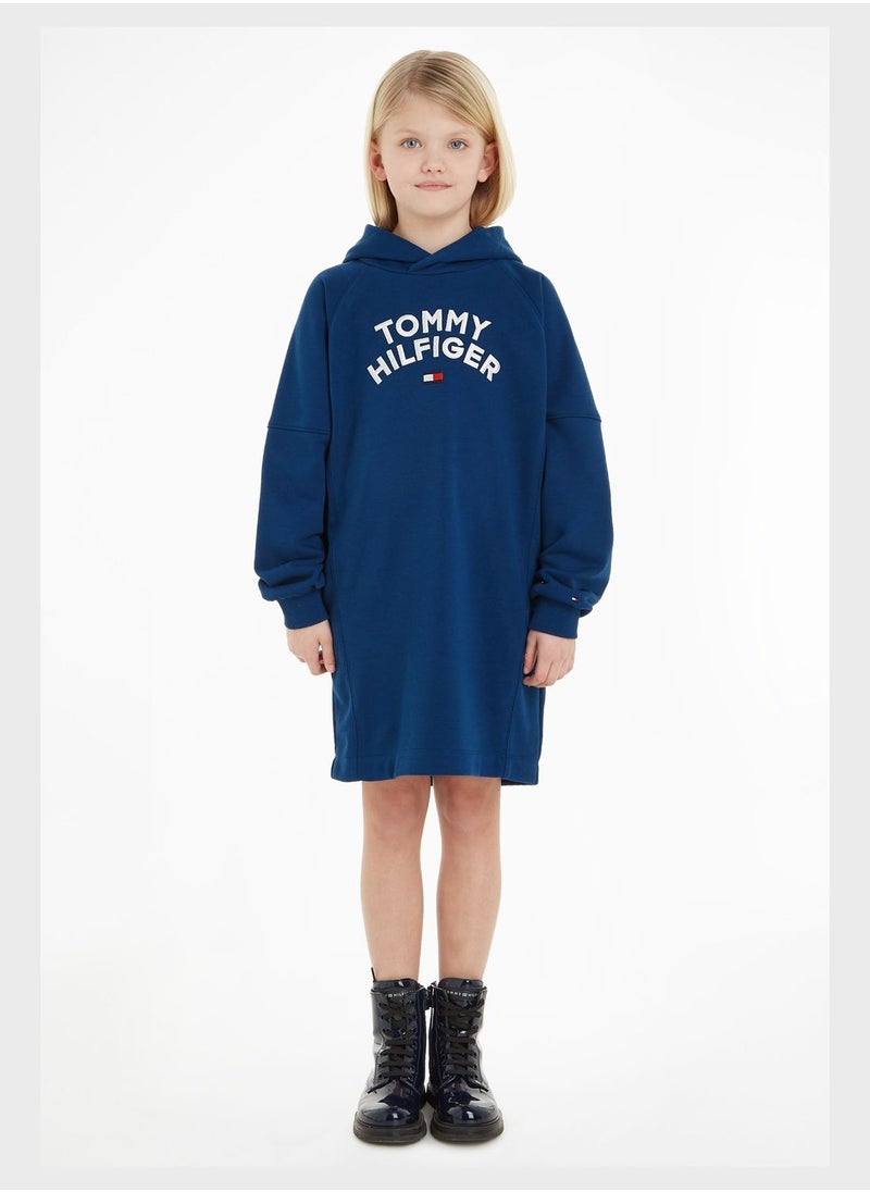 TOMMY HILFIGER - Youth Logo Hoodie Dress - Image 1