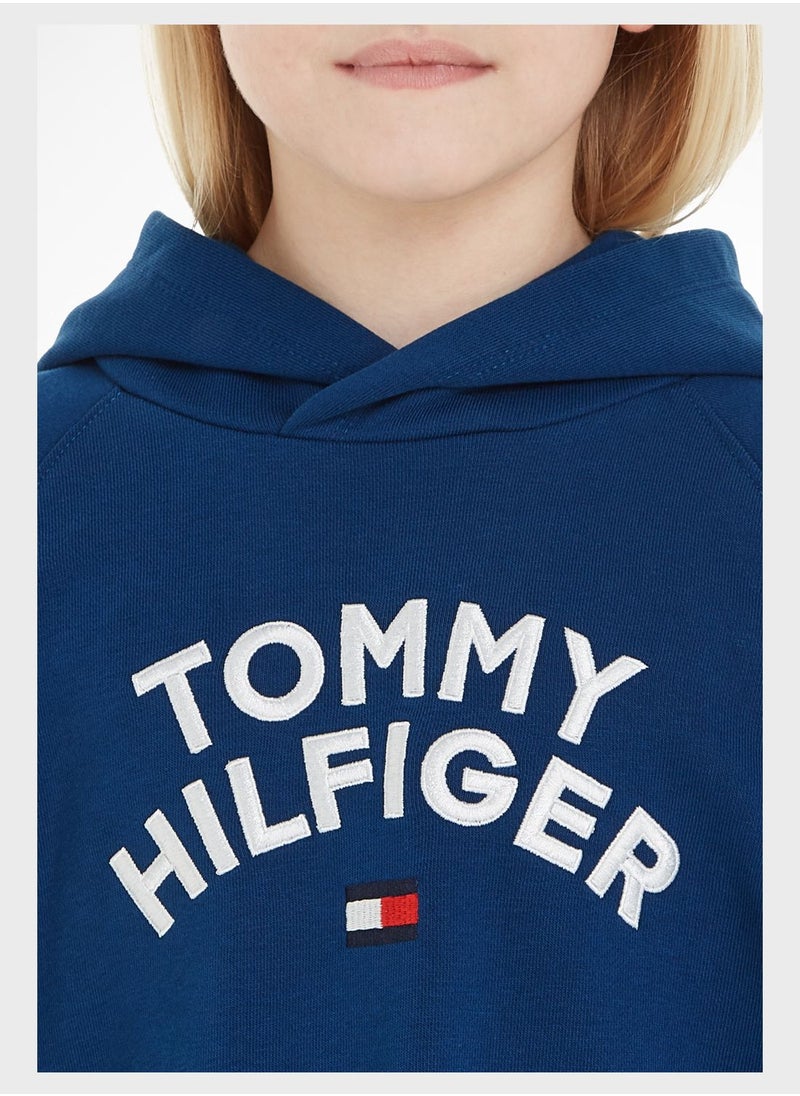 TOMMY HILFIGER - Youth Logo Hoodie Dress - Image 1