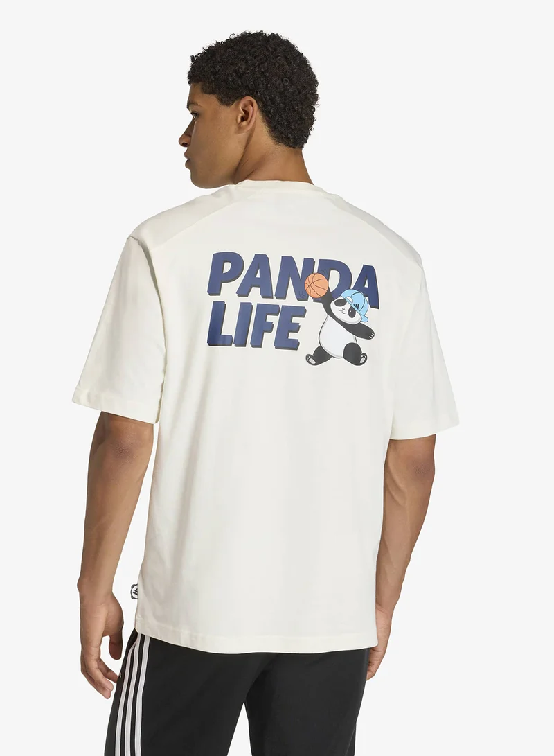 Adidas Panda Chill Hoop Graphic T-Shirt